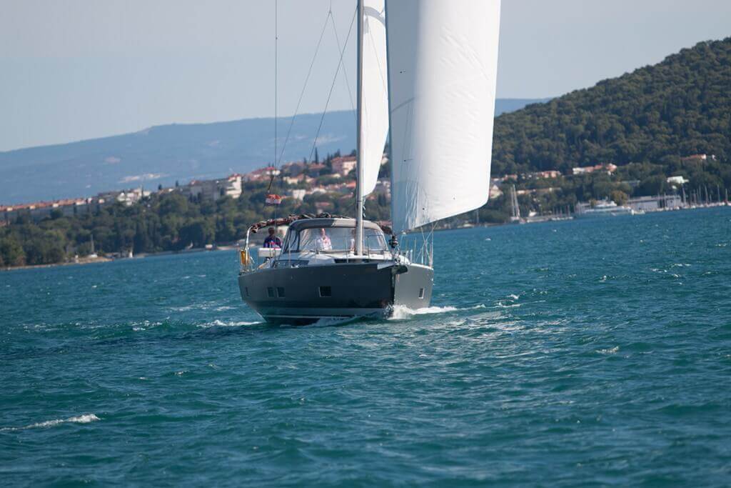 yacht on a water