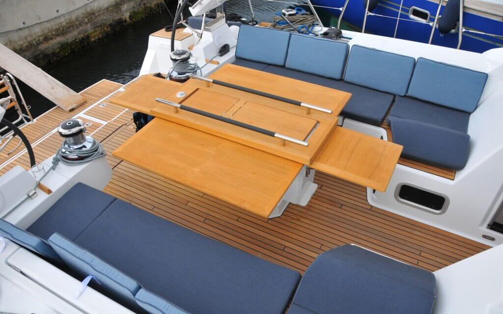 luxurious deck of a yacht