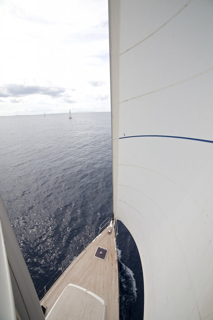 view from the top of a yacht