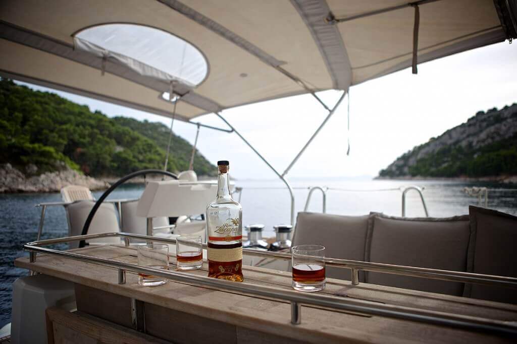 alcohol aboard the yacht