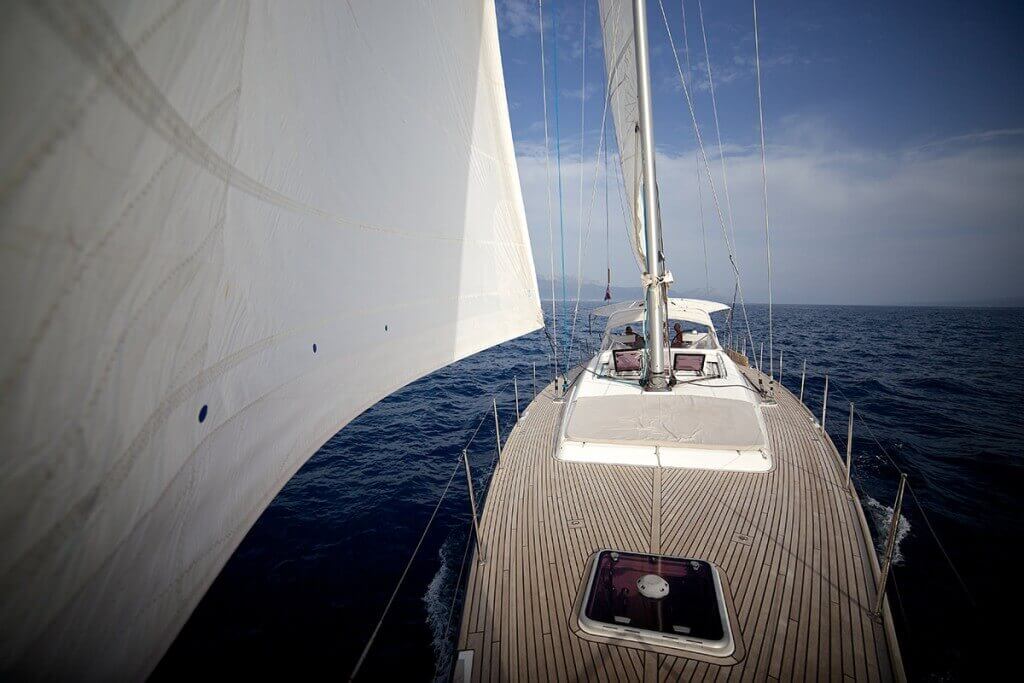 yacht on the sea