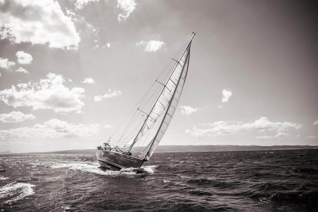 yacht sailing on a sea