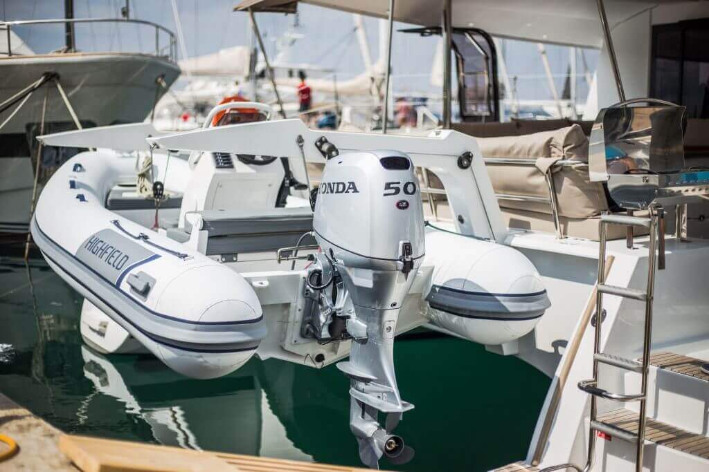 motorboat on a yacht