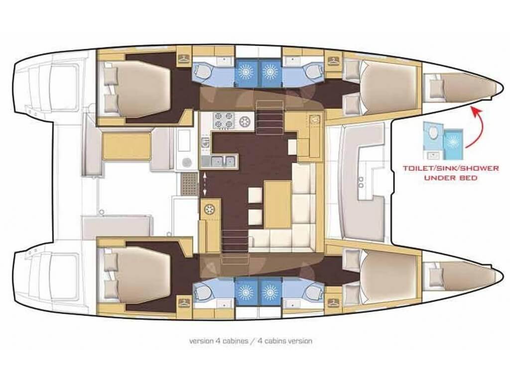 Lagoon 46 Layout